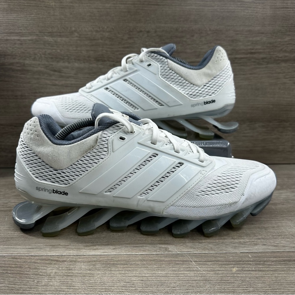 Adidas Springblade Razor White & Grey Running Sneakers Women 10